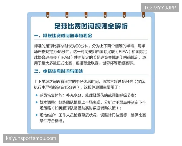 半场时间规则解读：补时计算与中场休息标准